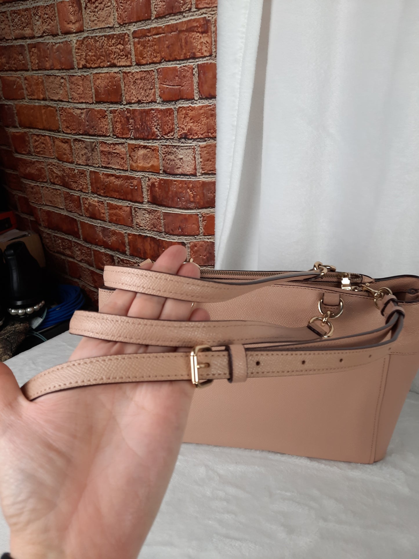 Coach Genuine Leather Brooke Carryall Shoulder Bag