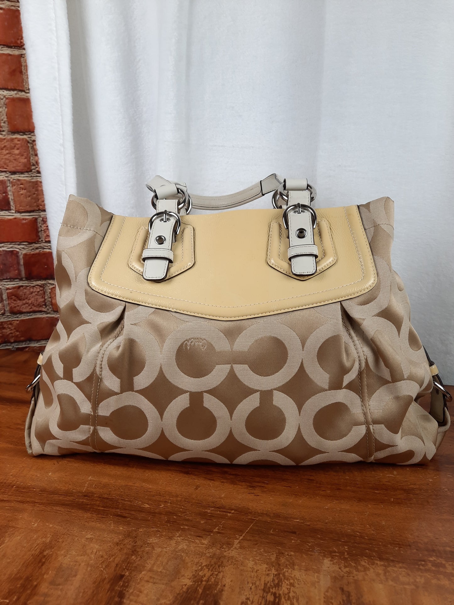 Coach Signature Sateen Shoulder Bag Carryall