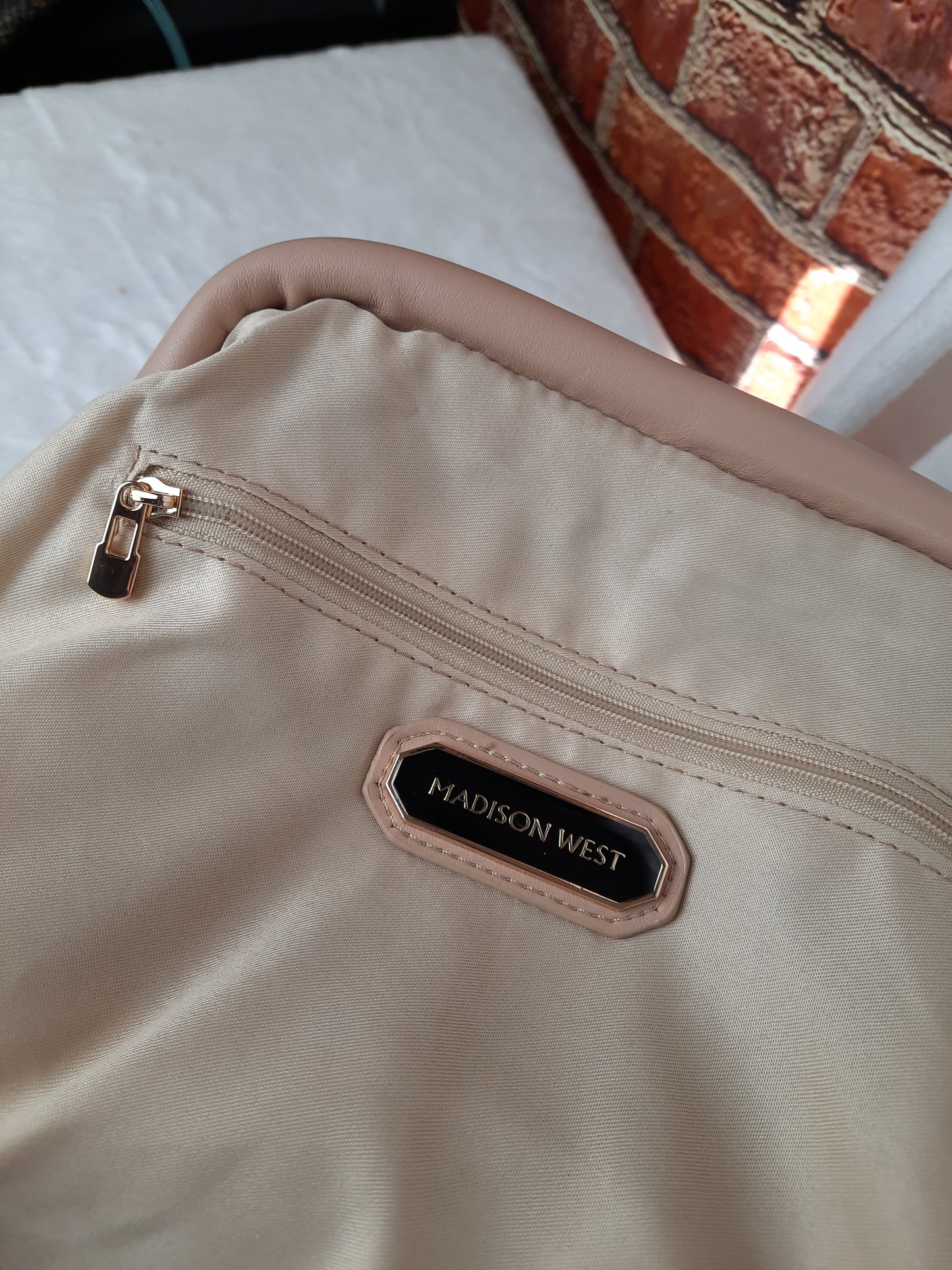 Madison West Beige Evening Crossbody bag