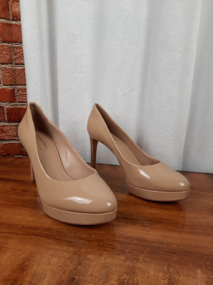 Antonio Melani Nude Patent Leather Heels