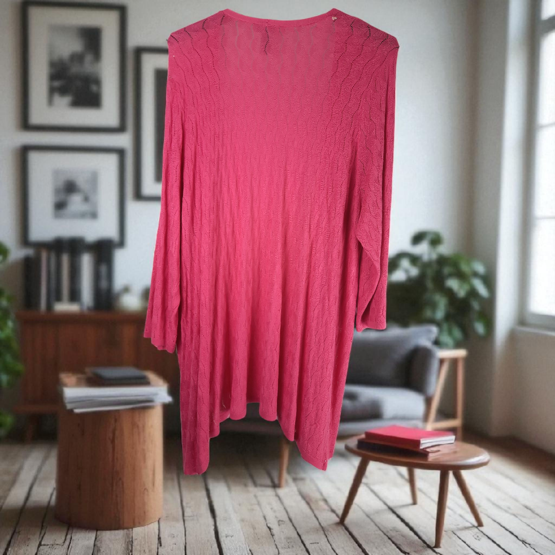 Catherine Malandrino Pink Open Front Cardigan Sweater