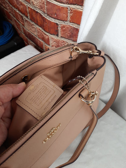 Coach Genuine Leather Brooke Carryall Shoulder Bag