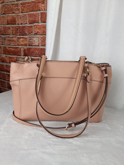 Coach Genuine Leather Brooke Carryall Shoulder Bag