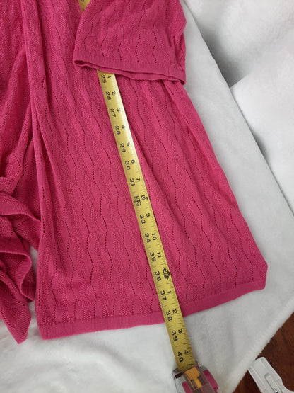 Catherine Malandrino Pink Open Front Cardigan Sweater