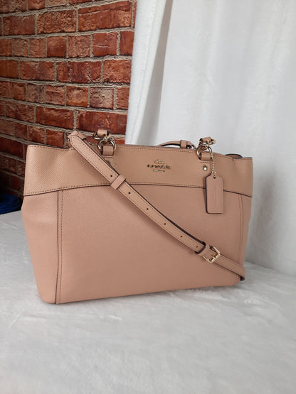 Coach Genuine Leather Brooke Carryall Shoulder Bag