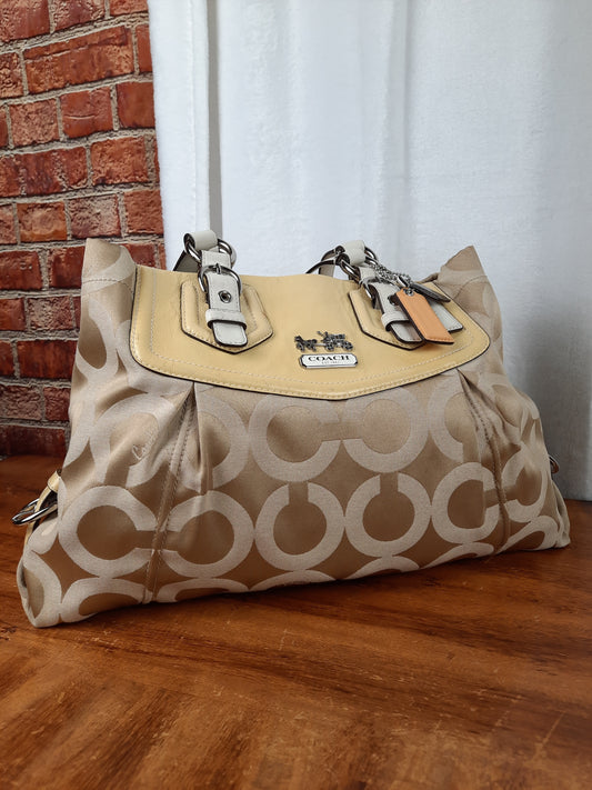 Coach Signature Sateen Shoulder Bag Carryall