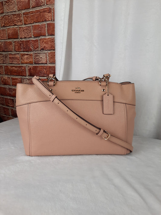 Coach Genuine Leather Brooke Carryall Shoulder Bag
