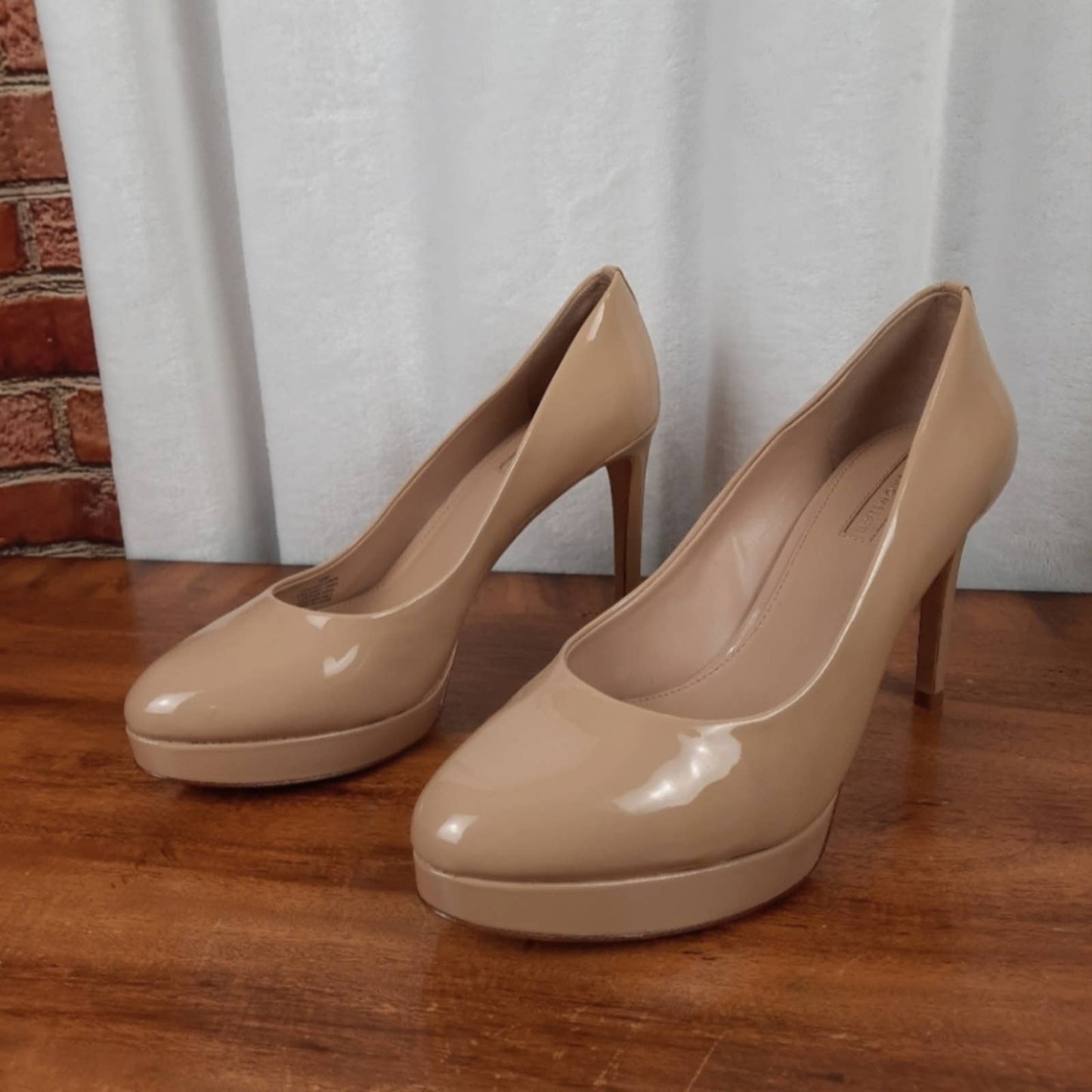 Antonio Melani Nude Patent Leather Heels