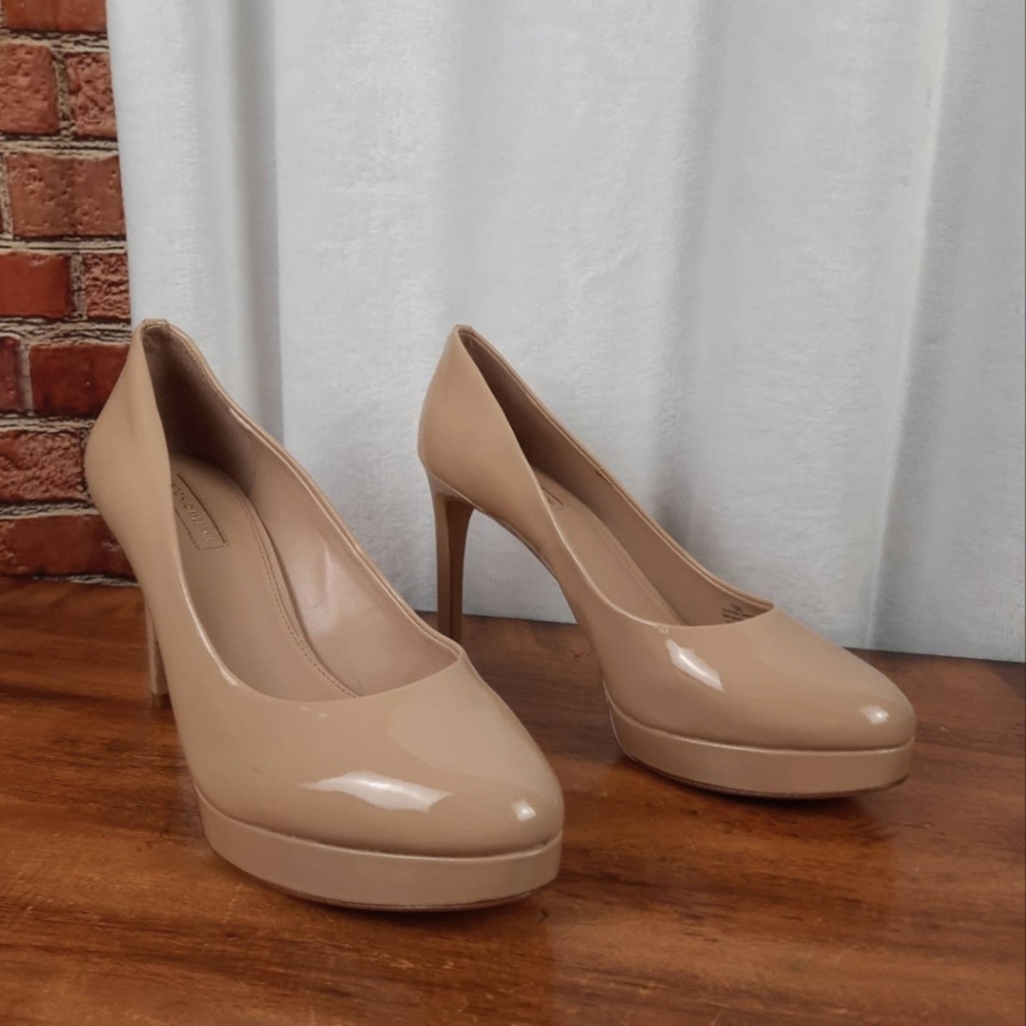 Antonio Melani Nude Patent Leather Heels