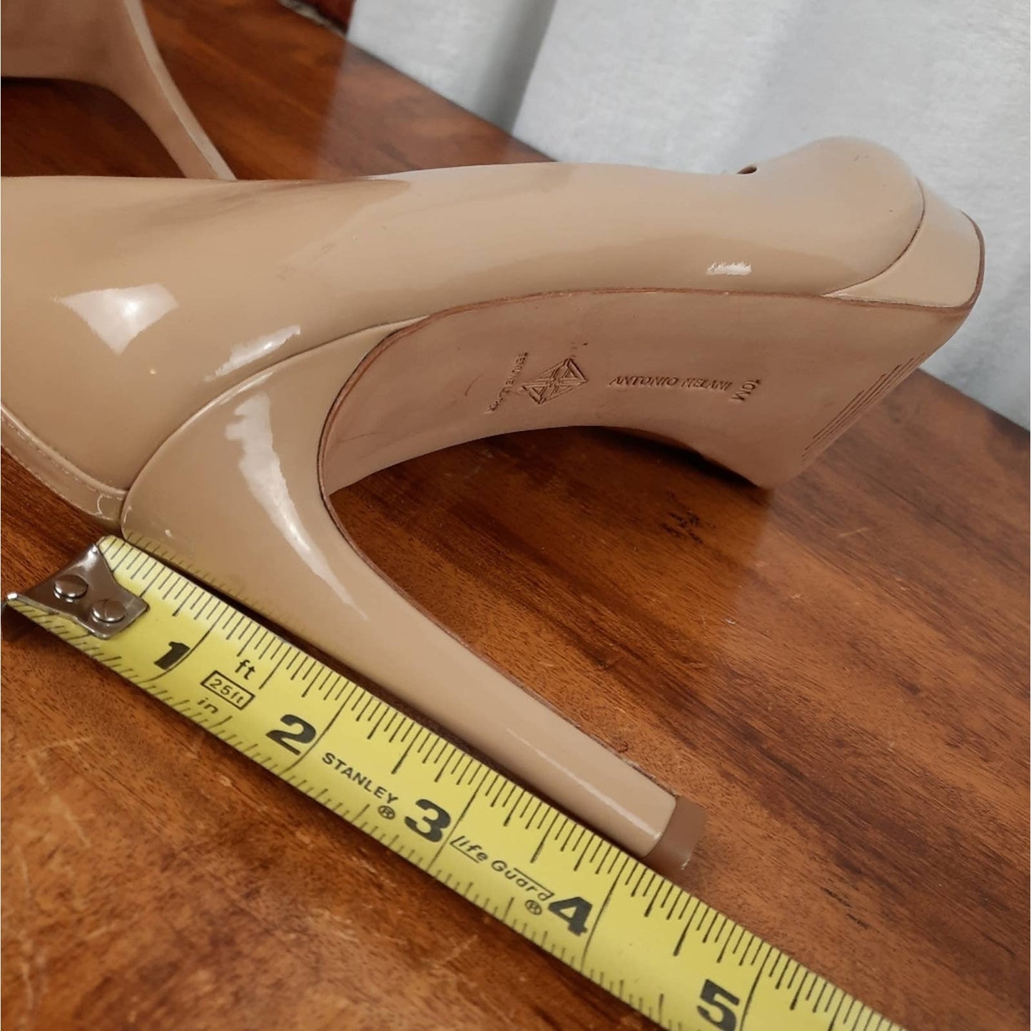 Antonio Melani Nude Patent Leather Heels