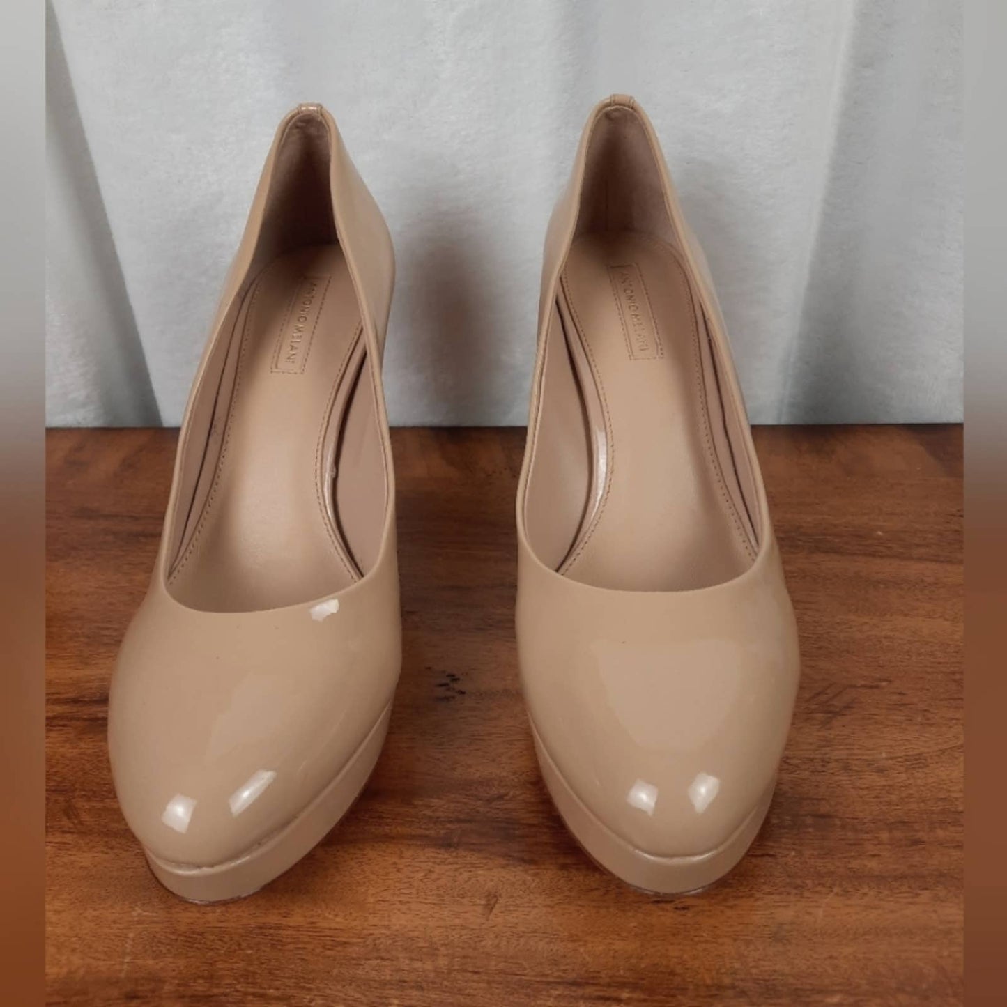 Antonio Melani Nude Patent Leather Heels